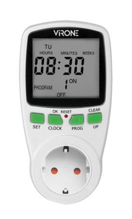 Cronometru electronic cu afișaj LCD alb DT-1(GS) Orno