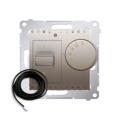 Simon 54 Premium Regulator de temperatură auriu cu senzor extern (modular) DRT10Z.02/44